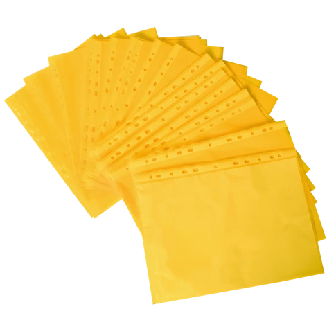 Lefűzhető genotherm A4 50 mikron – sárga PP irattasak, 25 db/csomag, dokumentumvédelemhez