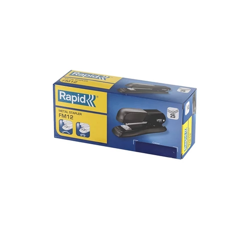Rapid FM12 tűzőgép fém házzal – kék, 24/6 kapcsokhoz, 25 lapos kapacitás, dokumentumok gyors összefogására