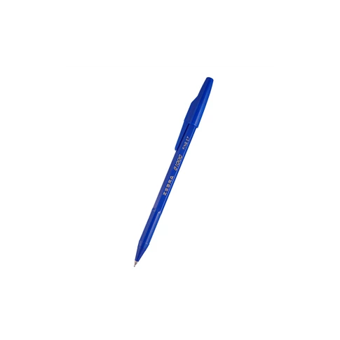 Finoman író, 0,7 mm-es heggyel rendelkező Zebra B1000 kupakos kék golyóstoll kék írásszínnel, kényelmes mindennapi használatra