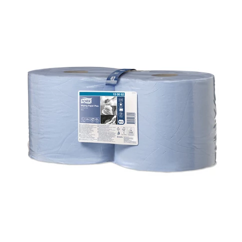 Tork Advanced ipari törlőpapír, 2 rétegű, 255 méter hosszú, kék színű, nagy teljesítményű tekercs ipari W1/W2 adagoló rendszerhez