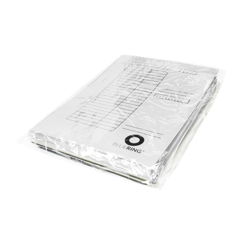 A4 pólyás iratgyűjtő dosszié táblázattal – Bluering® fehér karton 230g, irodai iratkezelés