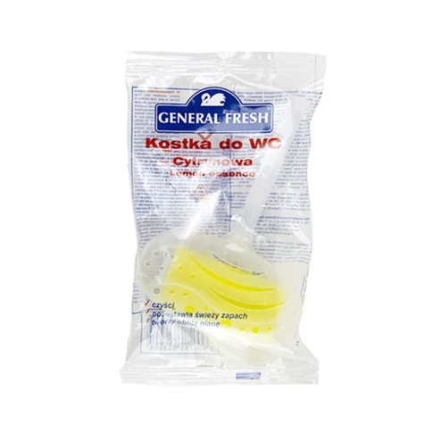 General Fresh WC illatosító kosárral – citrom illatú deo 35 g, WC-peremre rögzíthető tartó, öblítéskor adagolódó frissesség