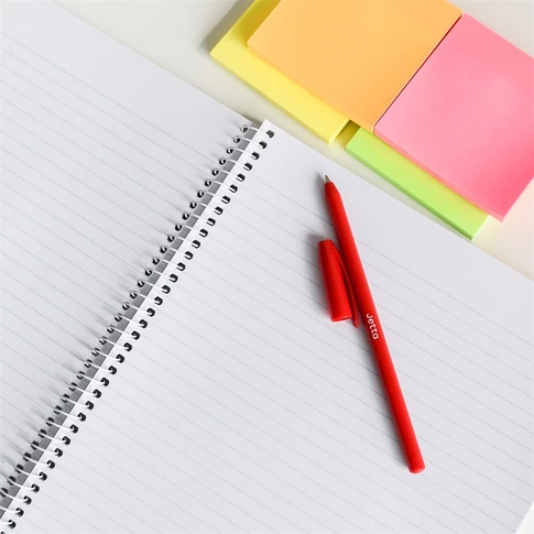 Bluering® Jetta eldobható golyóstoll piros tintával, 0,7 mm hegy – tiszta, jól látható feliratokhoz és javításhoz