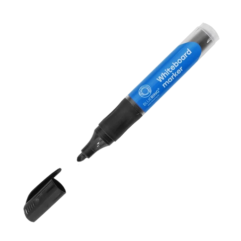 Táblamarker 3mm, kerek, cserélhető betétes, Bluering fekete