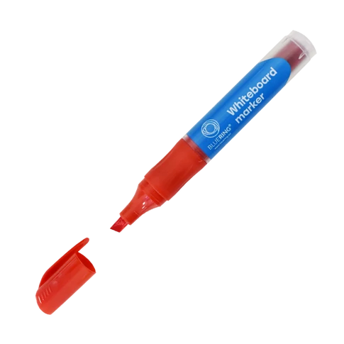 Táblamarker 2,2-5,2mm, vágott hegyű, cserélhető betétes, Bluering piros