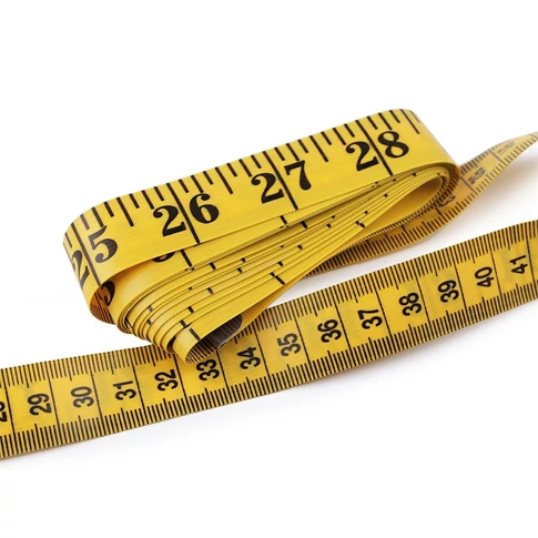 Szabócenti 150 cm-es hosszban, praktikus mérőszalag varráshoz, hobbiszabászatban és ruhajavításkor használva