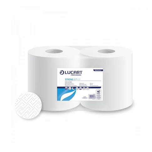 Ipari törlő 2 rétegű tekercses átmérő: 25 cm 100 % cellulóz 675 lap/tek 2 tekercs/karton Strong Lucart 675CF_852343J