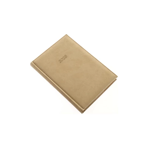 Határidőnapló Bolero A/5, napi krémszínű lapokkal drapp Realsystem 2026.