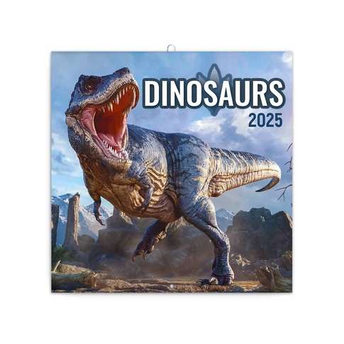 Falinaptár képes lemeznaptár 300x300mm, Dinosaurs Realsystem 2025.