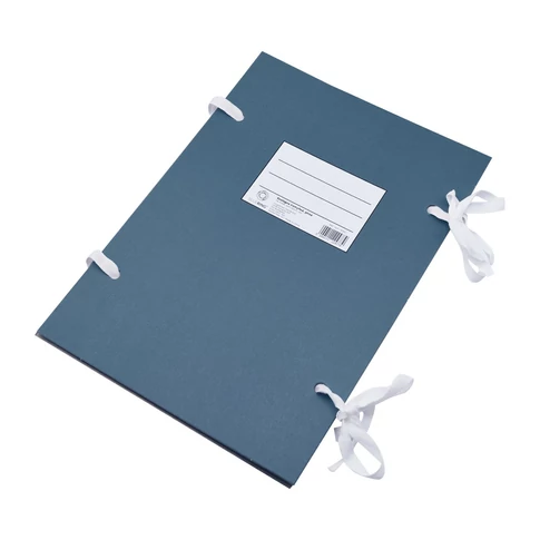 Bluering szalagos irományfedél A4 méretben, 1 méteres kék szalaggal, iratkötegek rendezéséhez
