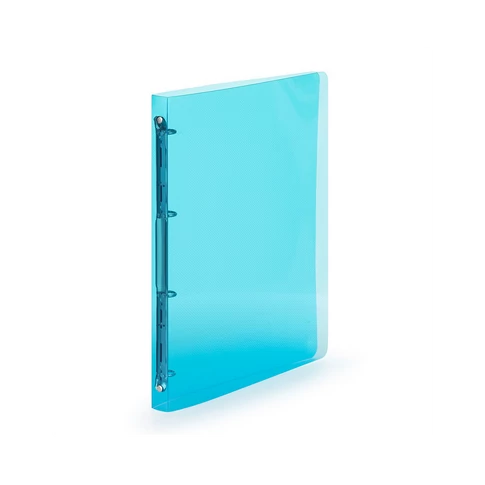 Gyűrűskönyv A4, 4 gyűrűs 2cm gerinc áttetsző PP, Karton P+P Lines kék