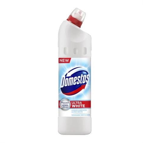 Domestos White&Shine fertőtlenítő tisztítószer 750 ml – csempék, mosdók és WC felületek tisztítására