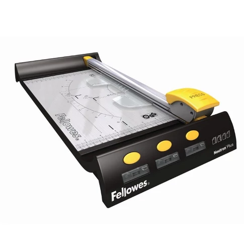 Fellowes Neutron A4+ görgős vágógép, A4 vágási szélesség, 10 lap kapacitás, SafeCut™ technológiával