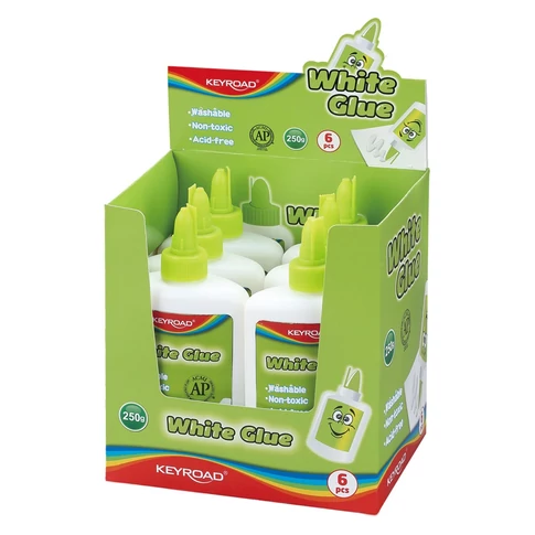 Keyroad folyékony ragasztó 250 g, fehér, papírhoz és kreatív felhasználáshoz