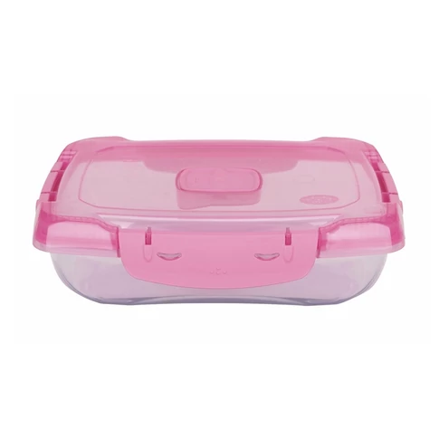 Ételtároló doboz 0,7 literes csatos és szelepes mikrós-fagyasztós_lányos színek