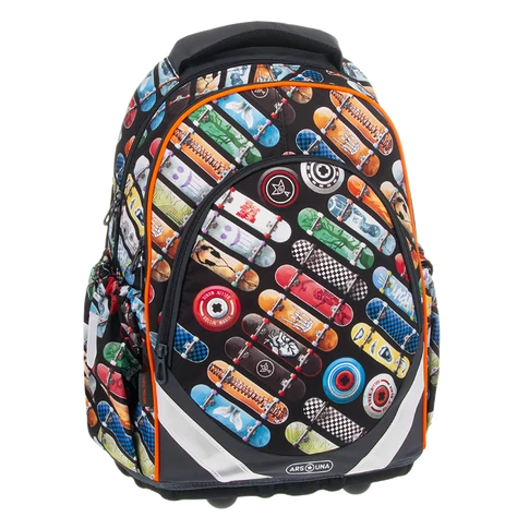 Iskolatáska ergonómiai, fiús Ars Una ROLLIN MANIA (5228) 22