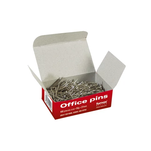 Fornax gombostű 50 g – erős, rozsdamentes acél szár, színes gömbfejű kialakítás, zárható átlátszó dobozban, irodai és kreatív felhasználásra