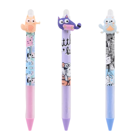 Zseléstoll radírozható, Vicces Cicák, 36 db/display Nebulo