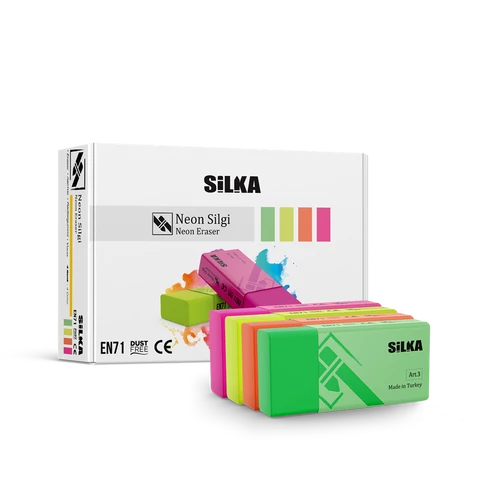 Radír, neon, 24 db/display Silka