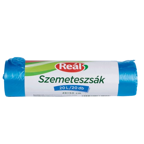 Szemeteszsák 20/25 liter 49 x 50 cm 20 db/tekercs Reál kék