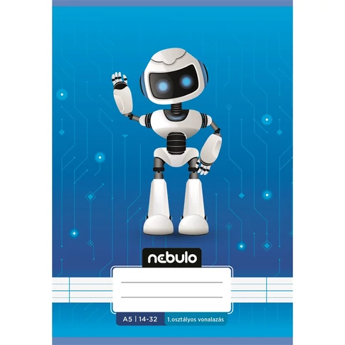 Füzet, A5, 1. osztályos vonalas, 14-32, Vagány minták, 16 db/csomag Nebulo