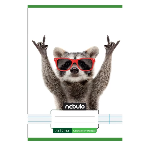 Füzet, A5, 4. osztályos vonalas, 21-32, Vagány minták, II., 16 db/csomag Nebulo