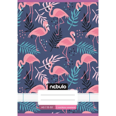 Füzet, A5, 3. osztályos vonalas, 12-32, Cuki minták, 16 db/csomag Nebulo