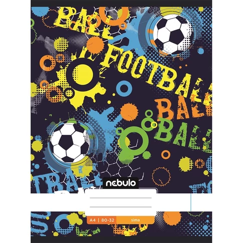 Füzet, A4, sima, 80-32, Xtreme minták, 12 db/csomag Nebulo