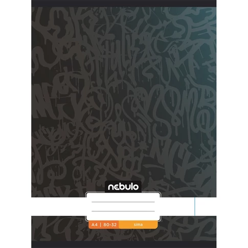Füzet, A4, sima, 80-32, Xtreme minták, 12 db/csomag Nebulo