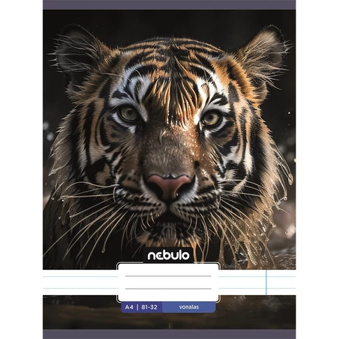 Nebulo A4 (81–32) vonalas füzetcsomag, állatos borítók, 12 db