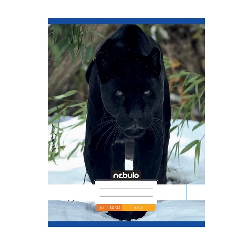 Füzet, A4, sima, 80-32, Állatos minták, 12 db/csomag Nebulo