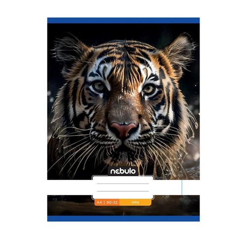 Füzet, A4, sima, 80-32, Állatos minták, 12 db/csomag Nebulo