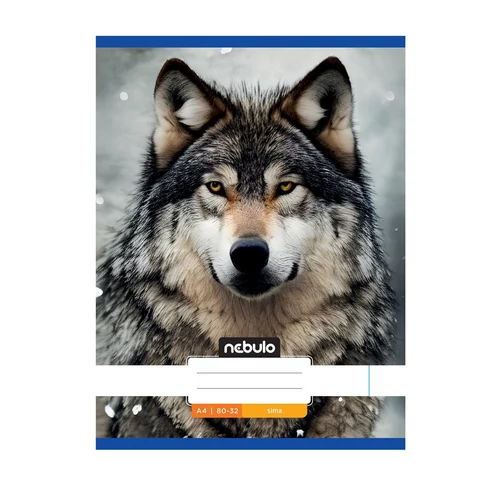 Füzet, A4, sima, 80-32, Állatos minták, 12 db/csomag Nebulo