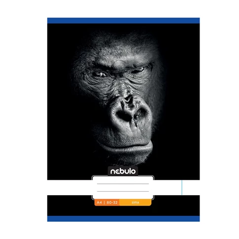 Füzet, A4, sima, 80-32, Állatos minták, 12 db/csomag Nebulo