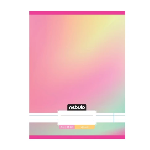 Füzet, A4, vonalas, 81-32, Monochrome és Gradient minták I., 12 db/csomag Nebulo