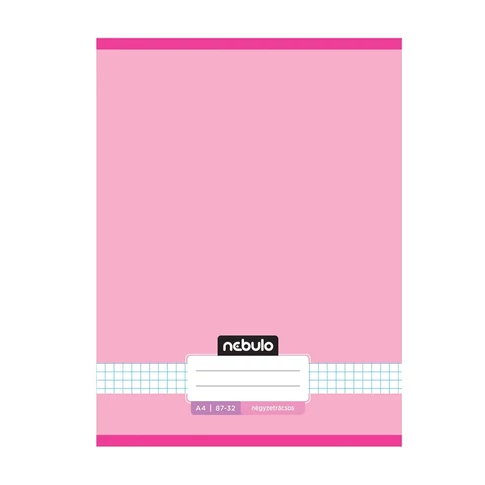 Füzet, A4, kockás, 87-32, Monochrome és Gradient minták I., 12 db/csomag Nebulo