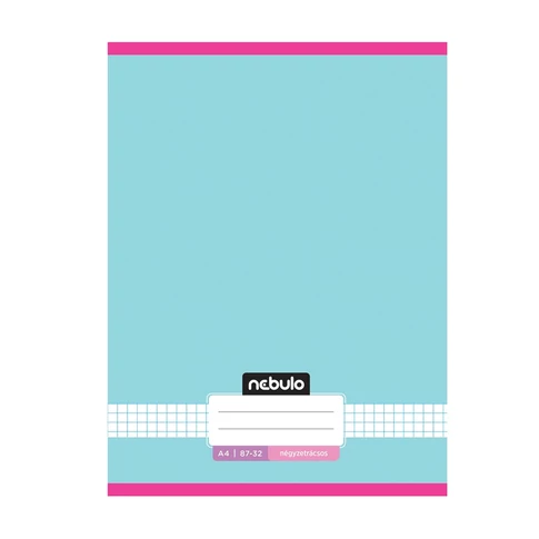 Füzet, A4, kockás, 87-32, Monochrome és Gradient minták I., 12 db/csomag Nebulo