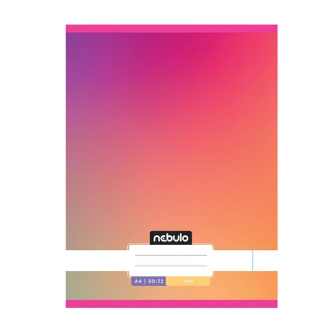 Füzet, A4, sima, 80-32, Monochrome és Gradient minták I., 12 db/csomag Nebulo