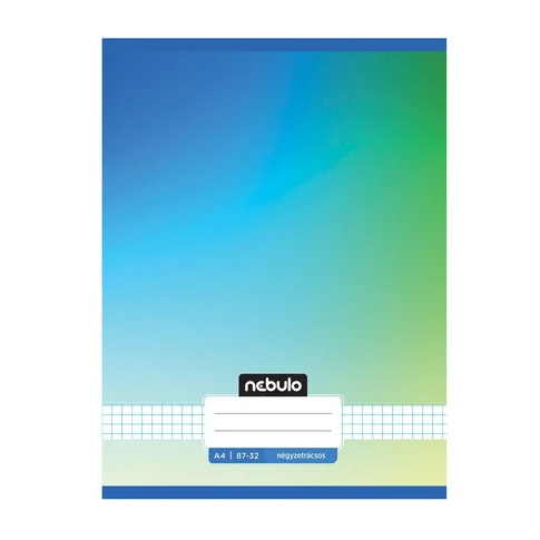 Füzet, A4, kockás, 87-32, Monochrome és Gradient minták II., 12 db/csomag Nebulo