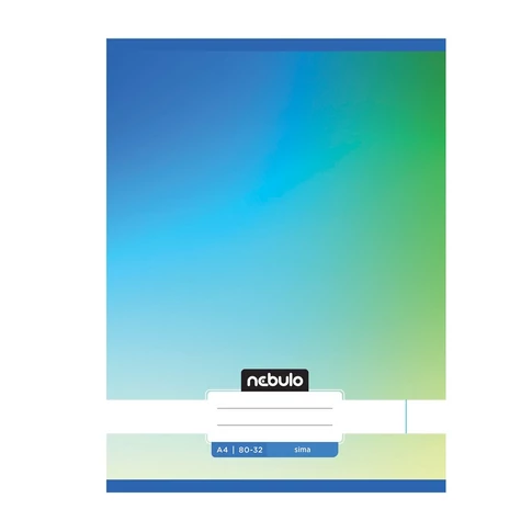 Füzet, A4, sima, 80-32, Monochrome és Gradient minták II., 12 db/csomag Nebulo