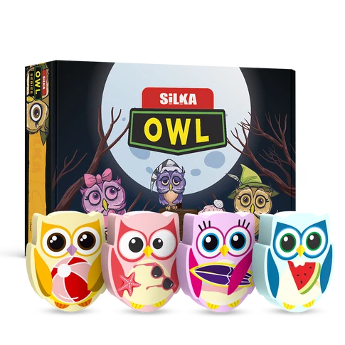 Radír, bagoly, 36 db/display, Silka
