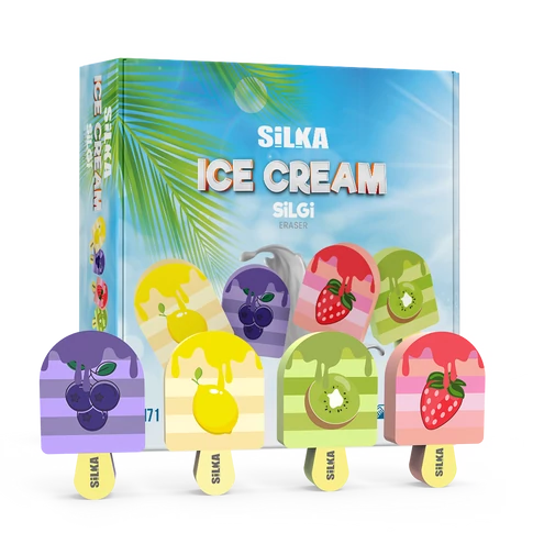 Radír, jégkrém, 36 db/display, Silka