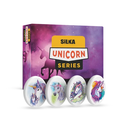 Radír, unikornis, 36 db/display, Silka