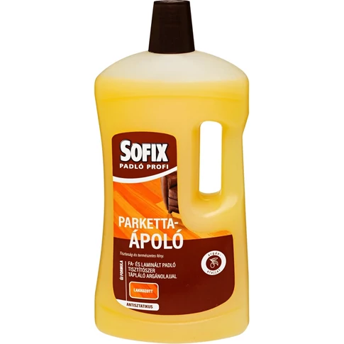Sofix parkettaápoló argánolajjal 1 liter fa- és laminált padlóra antisztatikus polírozó hatás