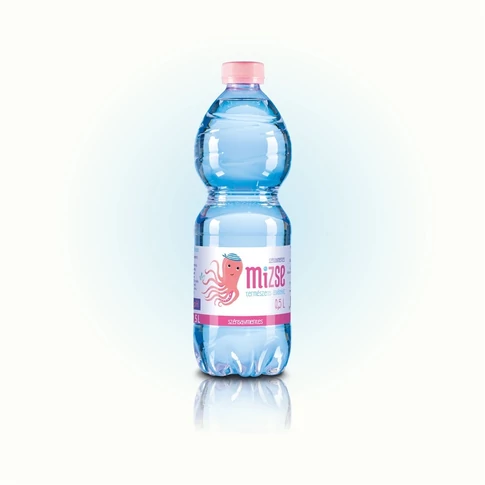 Mizse 0,5 l mentes ásványvíz, DRS visszaváltható palack, magyar forrásból
