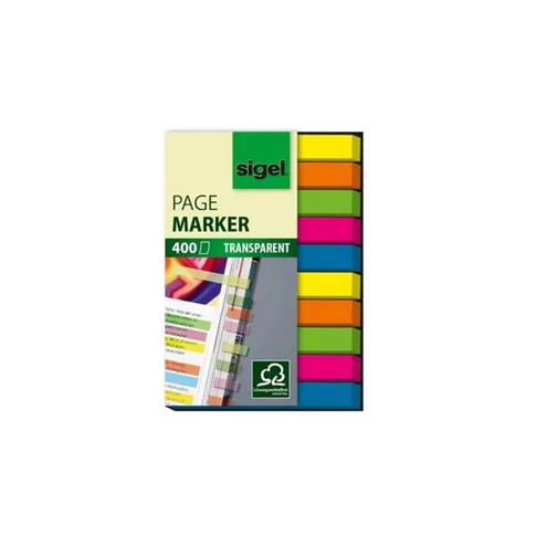 Jelölőcímke, műanyag, 10x40 lap, 6x50 mm, SIGEL 