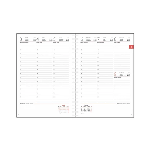 Határidőnapló InSpiral A5 heti, fehér lapokkal Graffiti Dayliner 2026.