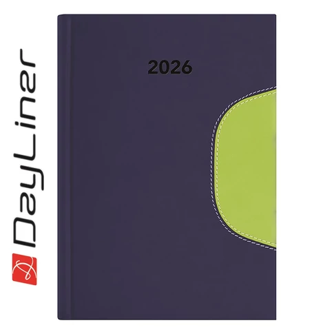 Határidőnapló Memphis B5 heti, fehér lapokkal kék-zöld Dayliner 2026.