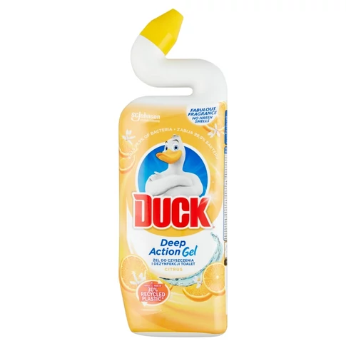 Duck Deep Action Citrus WC tisztító és fertőtlenítő gél, 750 ml, vízkő és lerakódások ellen