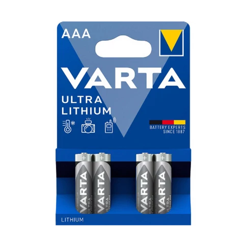 Elem AAA ceruza LR03 4 db/csomag, Varta Ultra Lithium